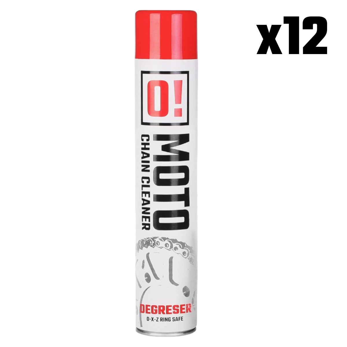 OMOTO sada 12 kus sprej čistší na umývání řetězu 750ML O! CHAIN CLEANER (O!MOTO) (OLE-007) (set 12 kus)